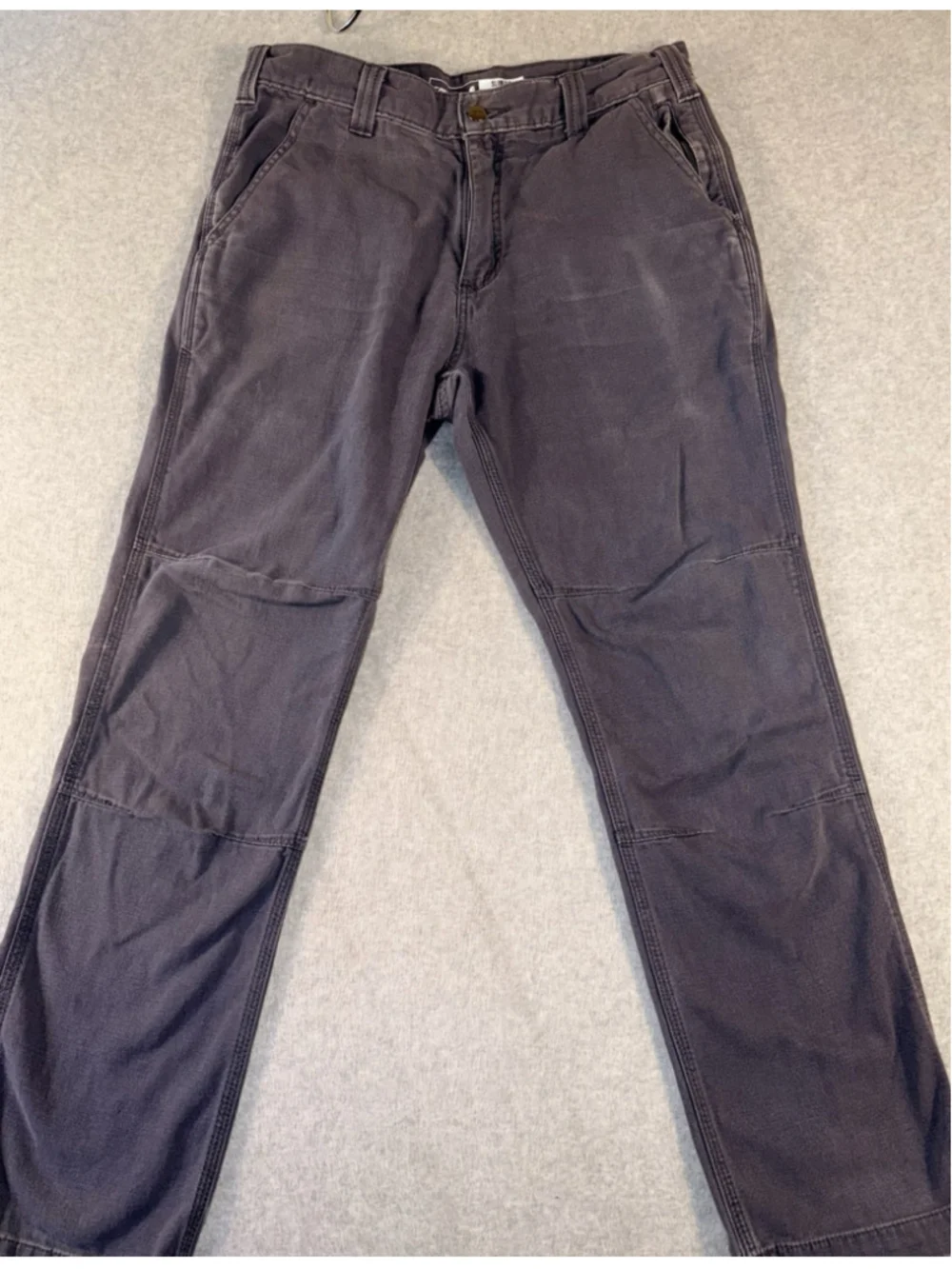 Carhartt Rugged Flex Rigby Pants Mens 32x30 Gray Slim Fit Stretch Canvas 102821